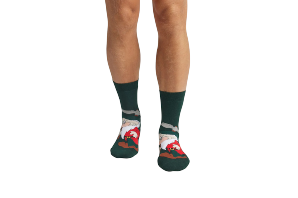 Meia Curta Antiderrapante Disney Zangado - Verde