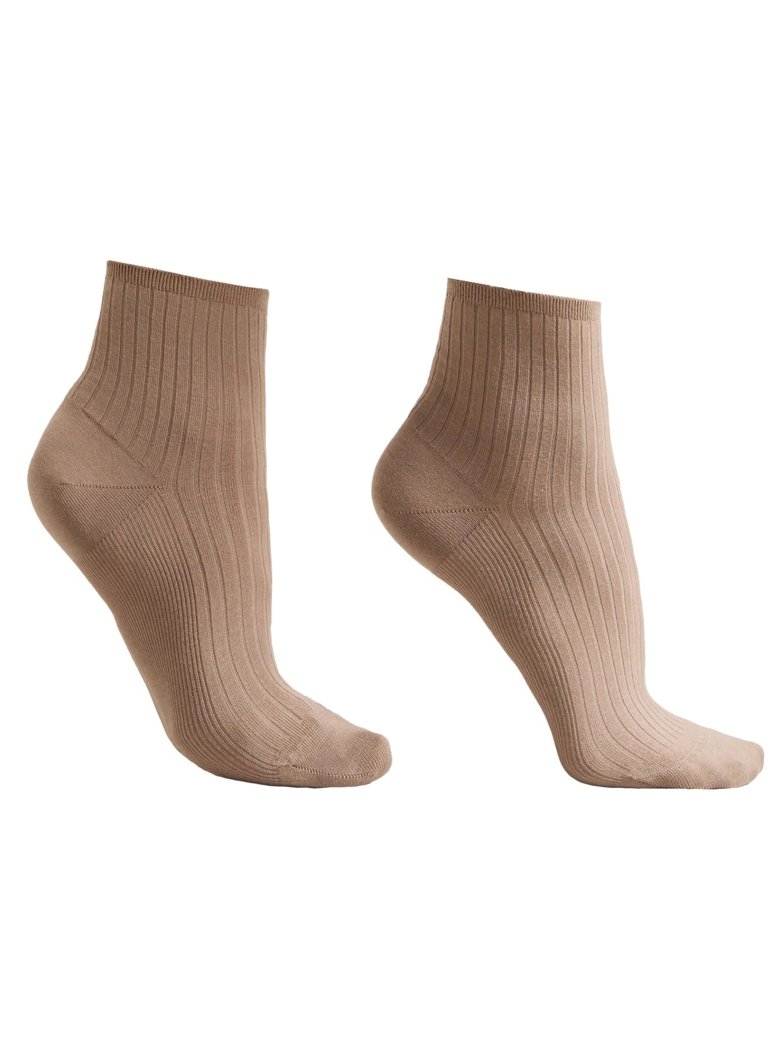 Meia Curta Canelada Marrom Calzedonia