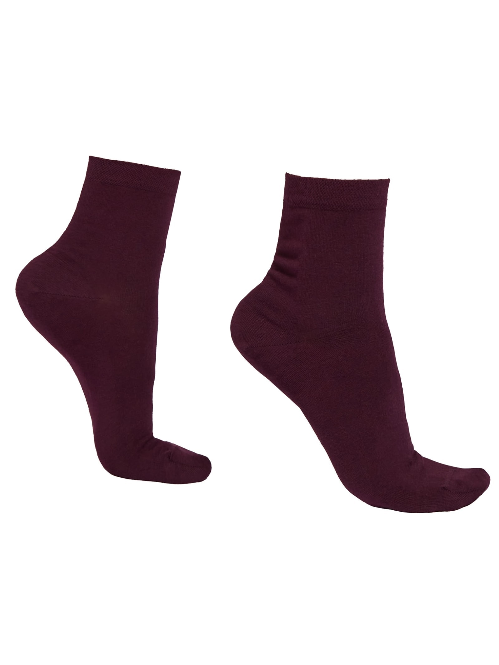 Meia Curta Com Borda Trabalhada Vermelho Calzedonia