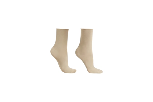 Meia Curta Com Cashmere - Cinza