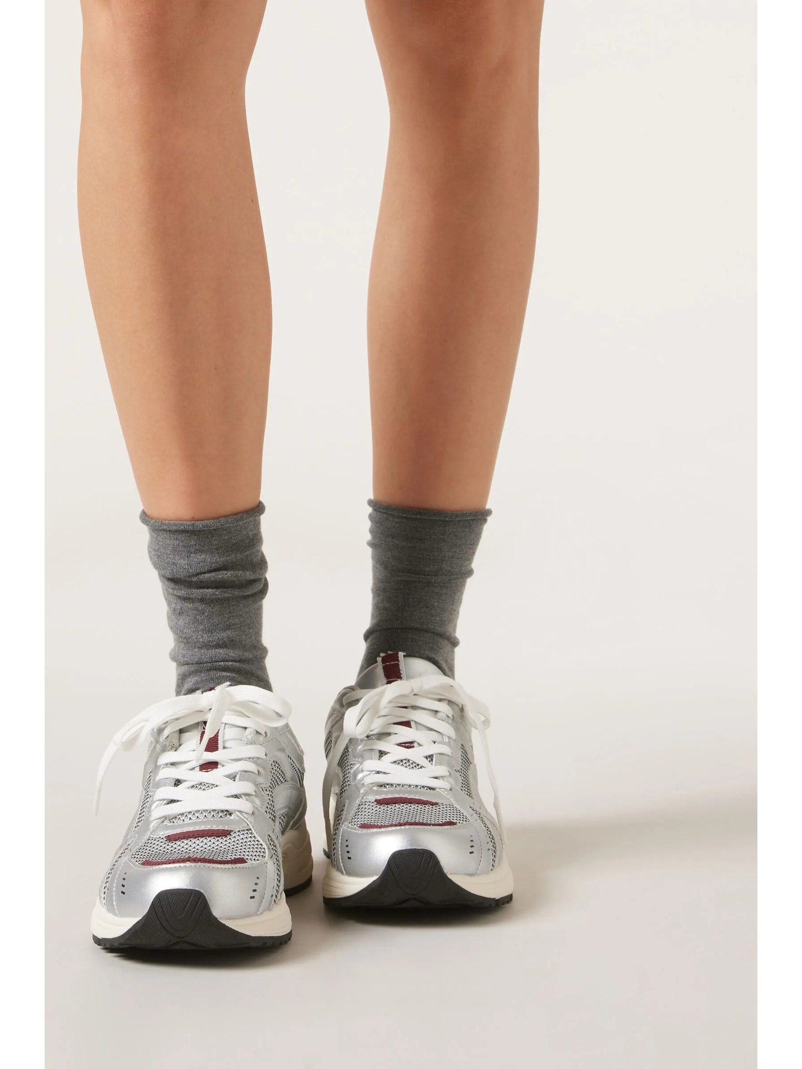 Meia Curta Com Cashmere Cinza Calzedonia