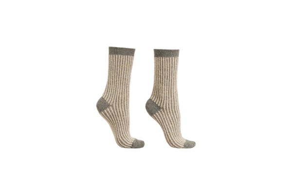 Meia Curta Com Cashmere e Glitter - Cinza