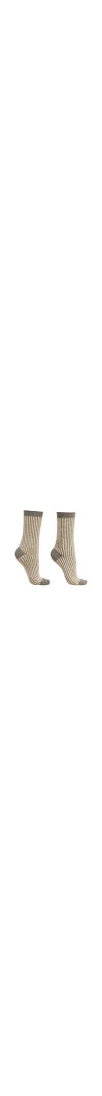Meia Curta Com Cashmere e Glitter - Cinza