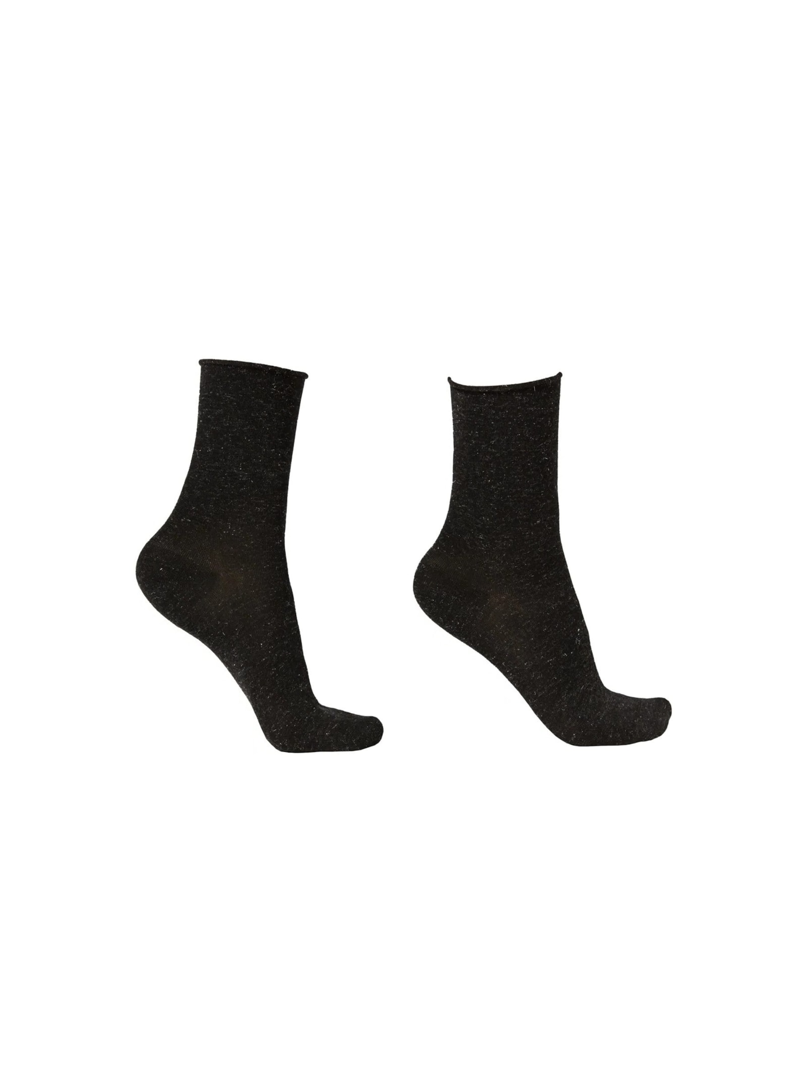 Meia Curta Com Cashmere Preto Calzedonia