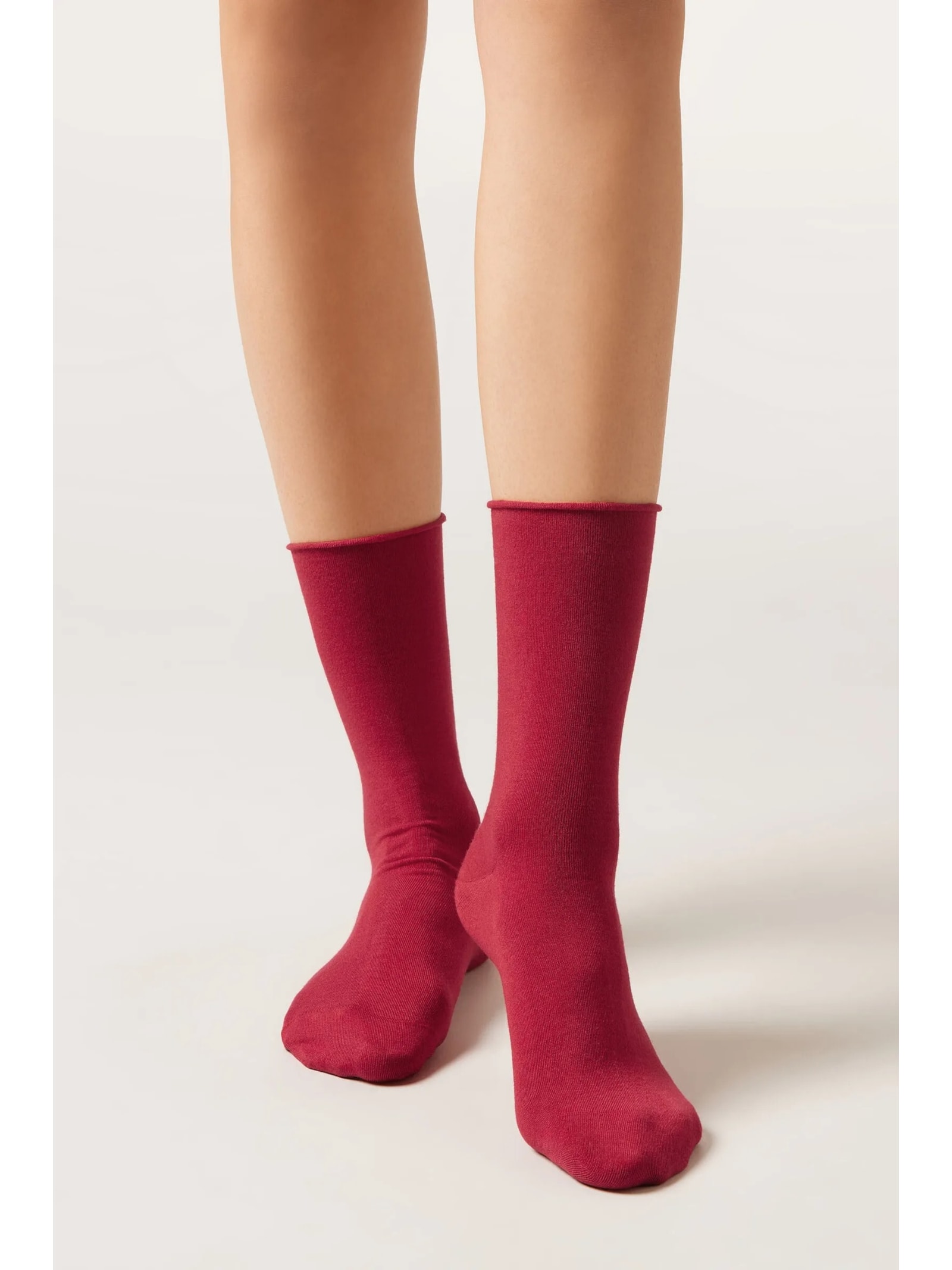 Meia Curta Com Cashmere Vermelho Calzedonia