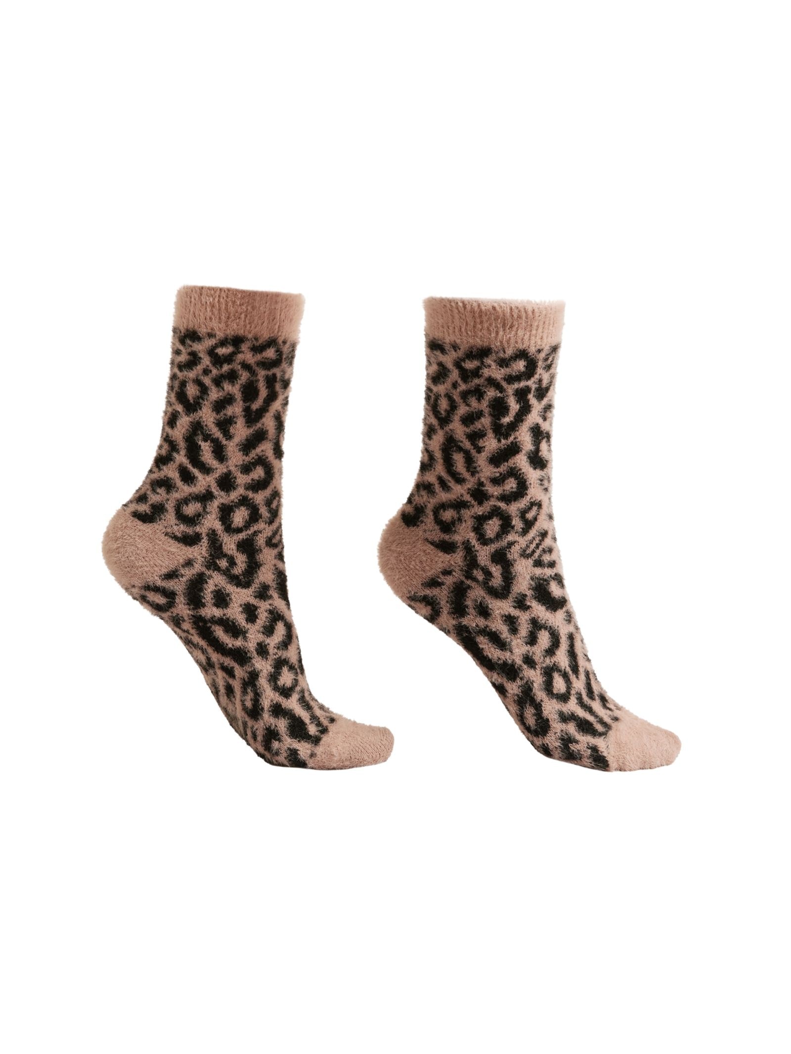 Meia Curta Com Efeito Soft e Estampa Animal Print Rosa Calzedonia