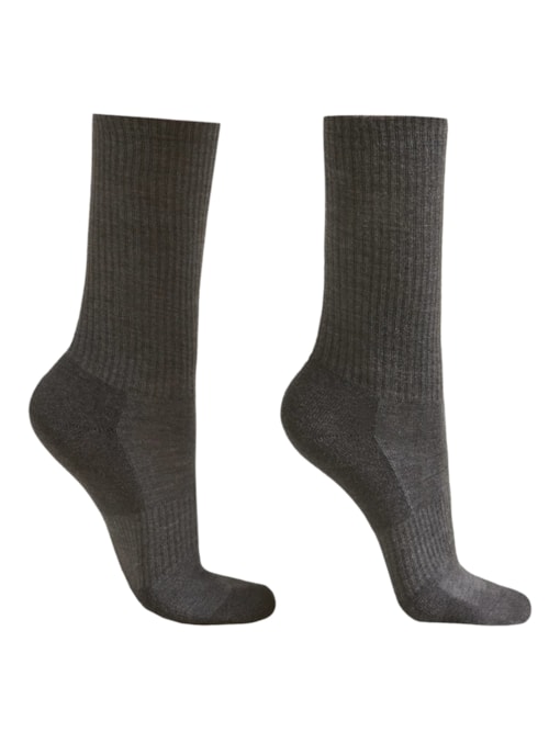 Meia Curta Com Lã e Seda – Cinza