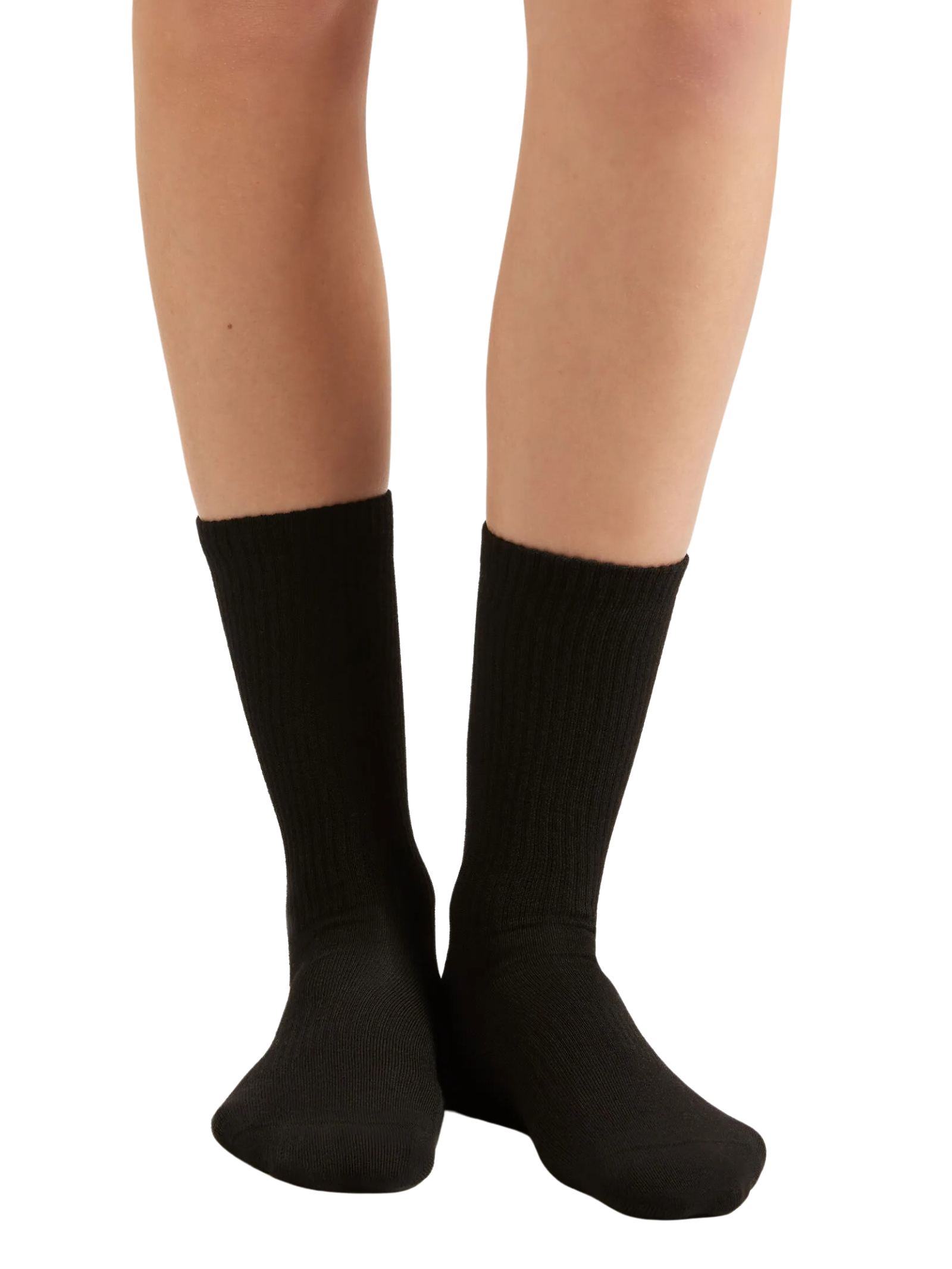 Meia Curta Com Lã e Seda Preto Calzedonia