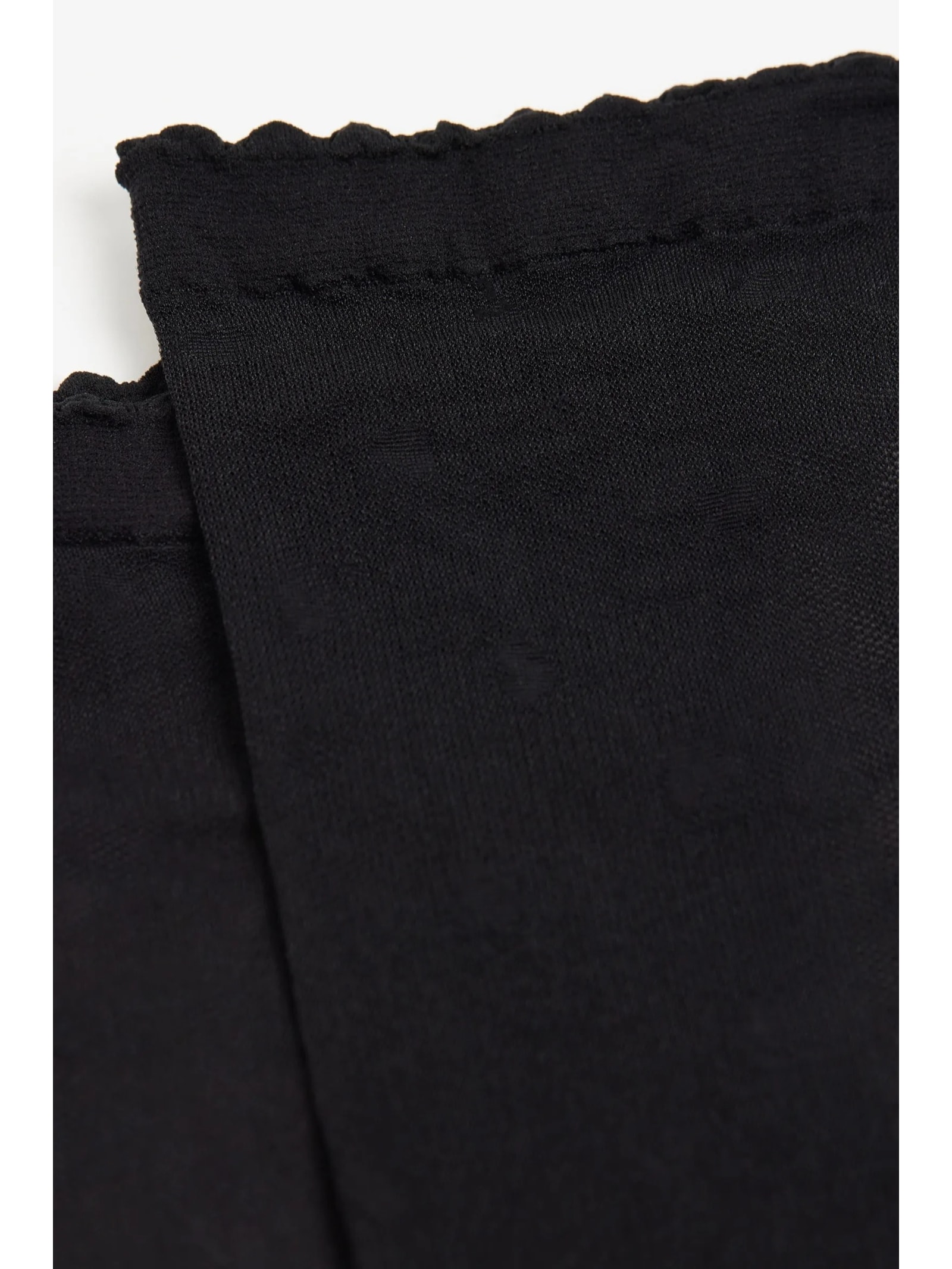 Meia Curta Com Padrão De Corações e Poás Preto Calzedonia