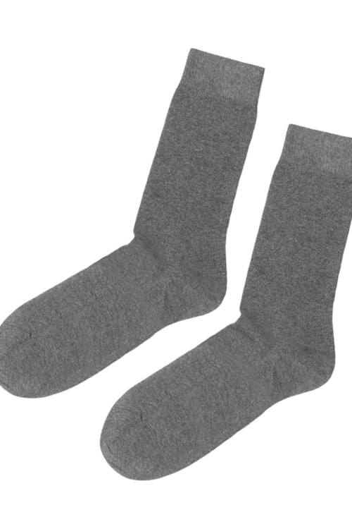 Meia Curta Em Algodão Quente – Cinza