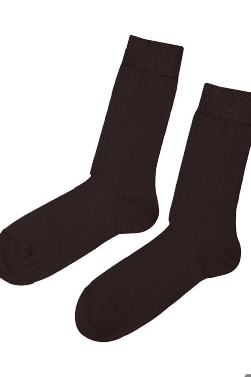 Meia Curta Em Algodão Quente – Marrom