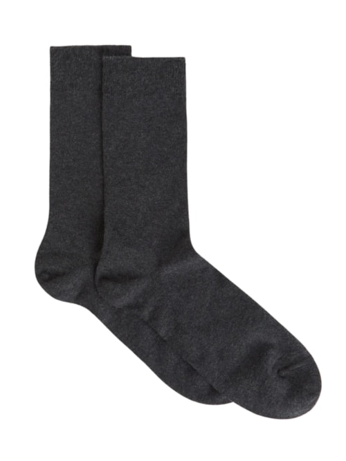 Meia Curta Em Algodão Quente Masculina – Cinza