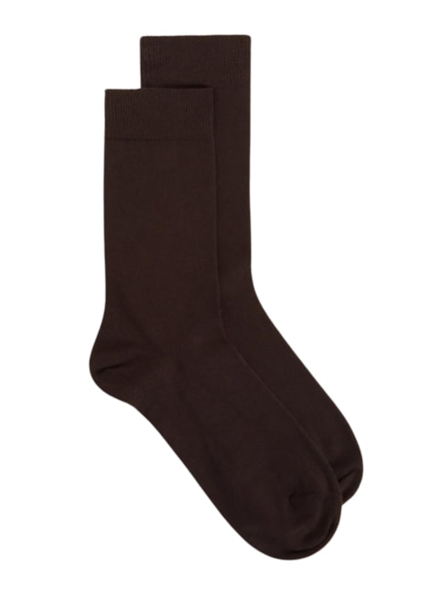 Meia Curta Em Algodão Quente Masculina – Marrom