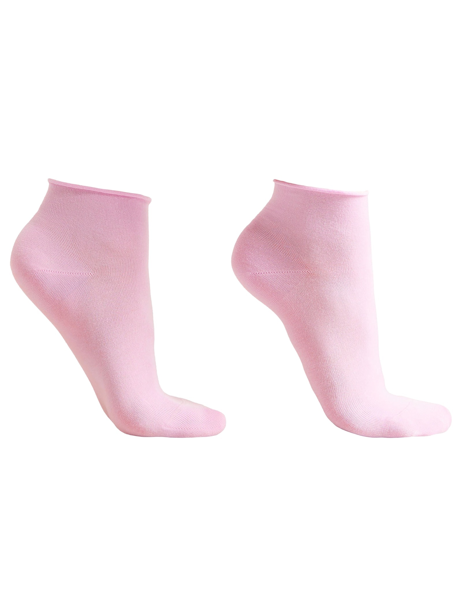 Meia Curta Em Algodão Sem Punho Rosa Calzedonia