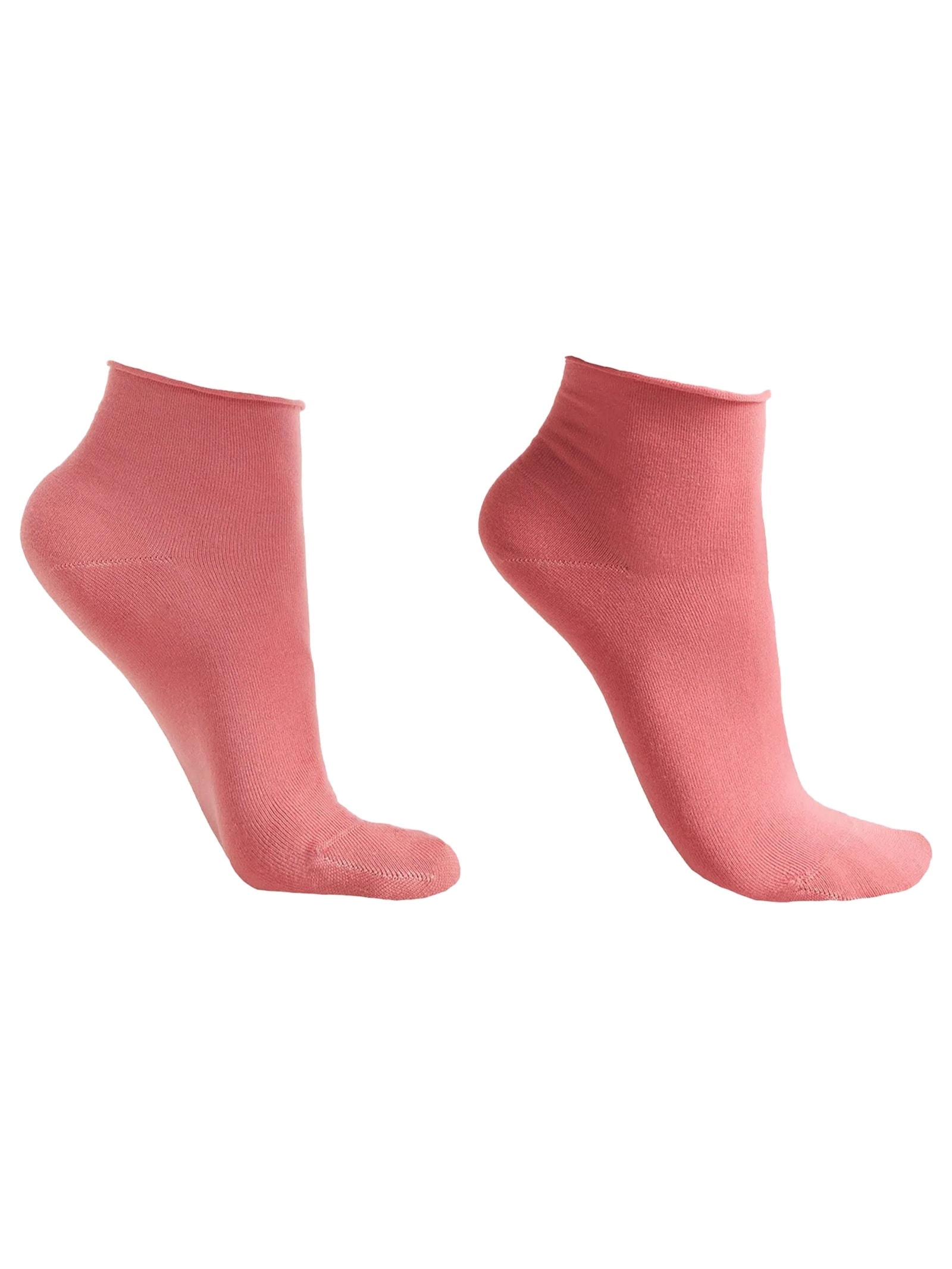 Meia Curta Em Algodão Sem Punho Rosa Calzedonia