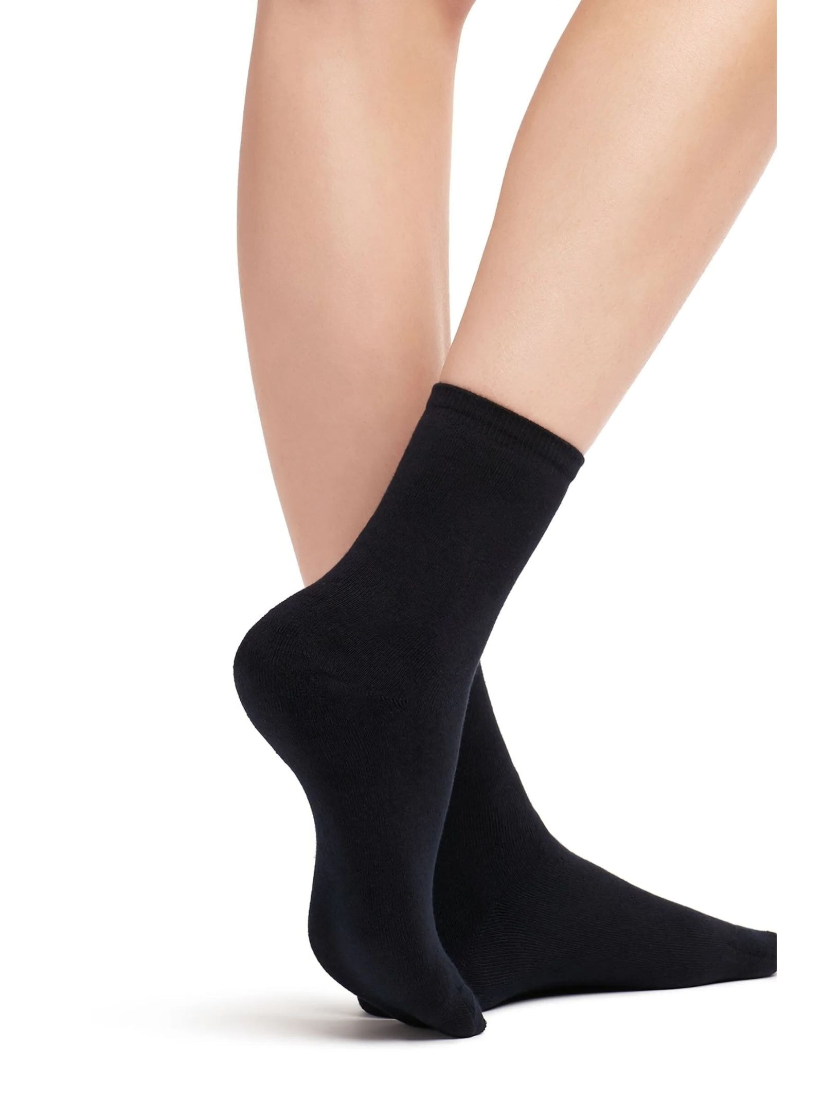 Meia Curta Em Algodão Térmico Azul Calzedonia