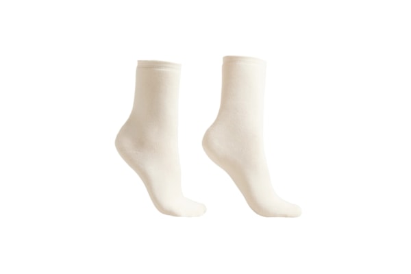 Meia Curta Em Algodão Térmico - Branco