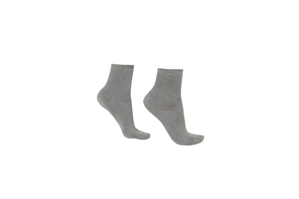 Meia Curta Em Algodão Térmico - Cinza