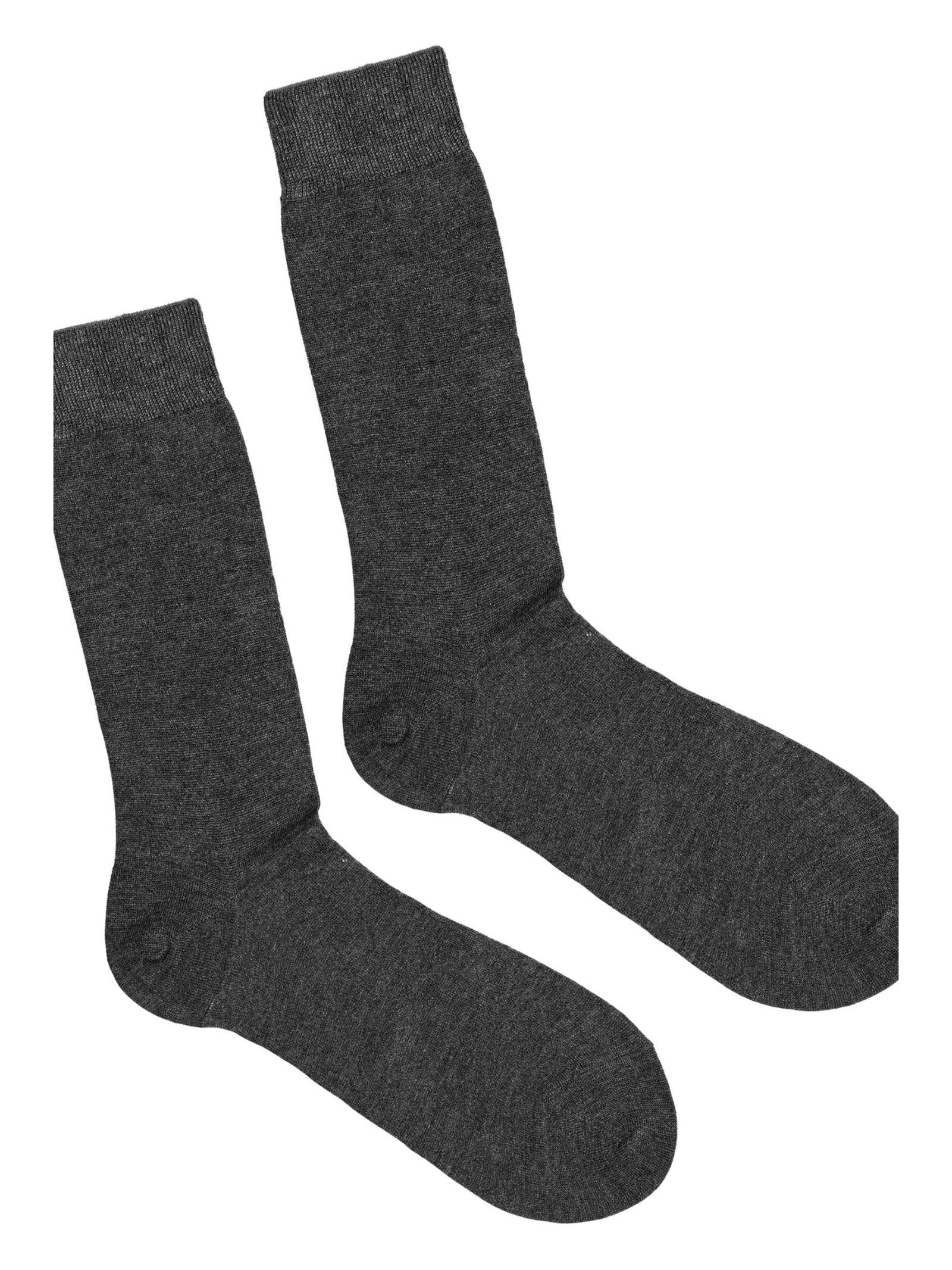 Meia Curta Em Cashmere Masculina Cinza Calzedonia