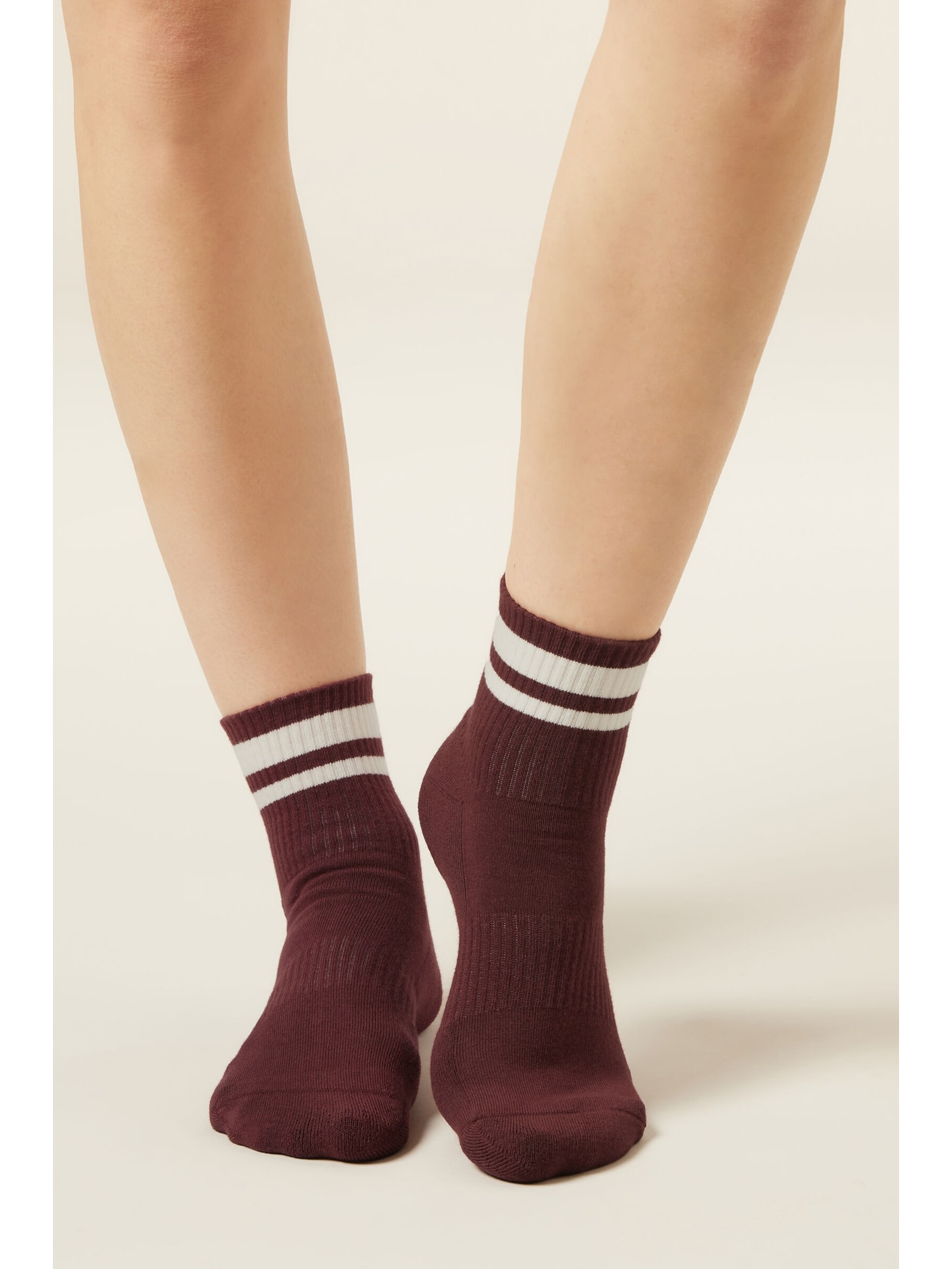 Meia Curta Esportiva Bordô Calzedonia