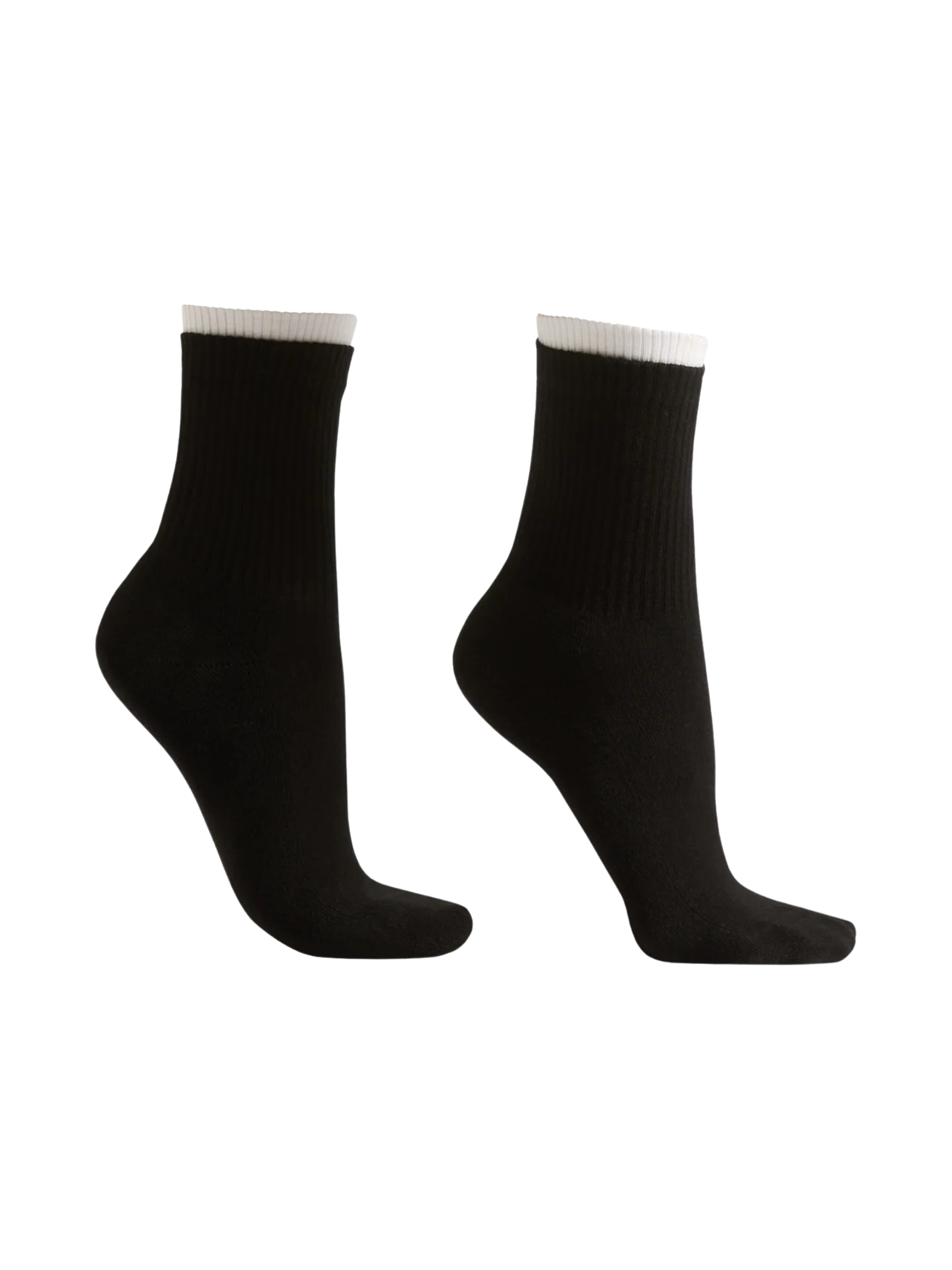 Meia Curta Esportiva Em Algodão Preto Calzedonia