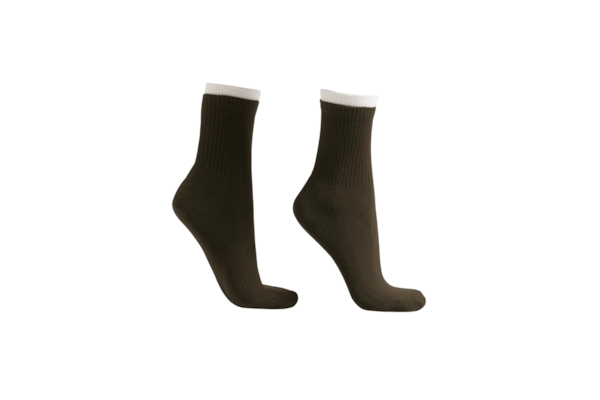 Meia Curta Esportiva Em Algodão - Verde