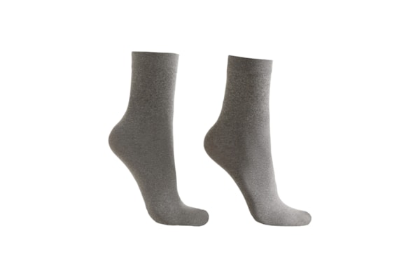 Meia Curta Macia Fio 50 - Cinza