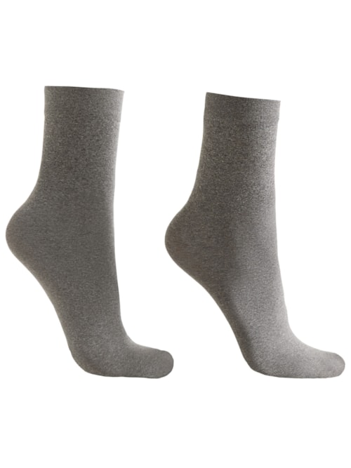 Meia Curta Macia Fio 50 – Cinza