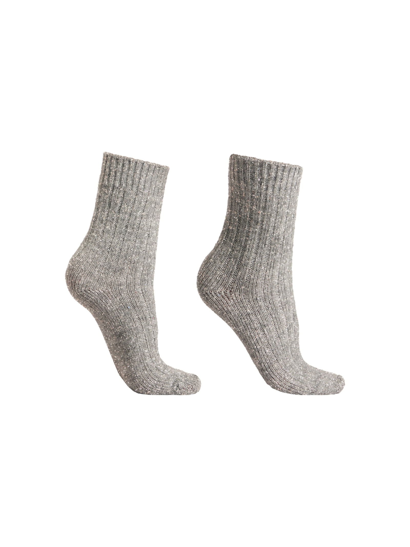 Meia Curta Soft Com Paetês Cinza Calzedonia