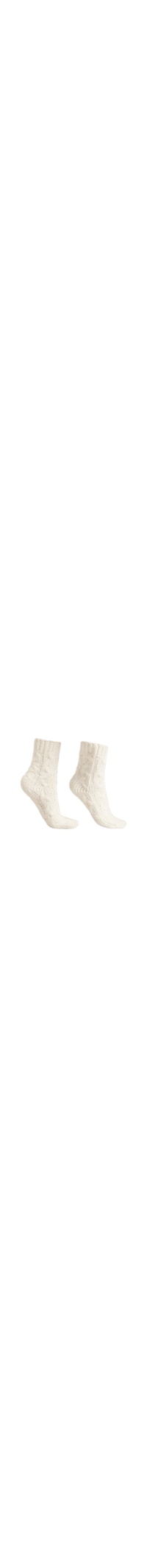 Meia Curta Soft Entrelaçada - Off-White