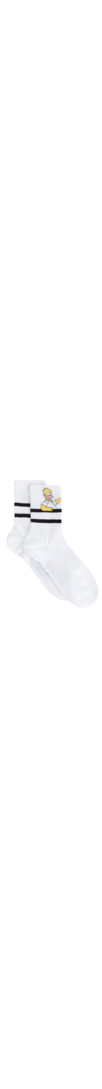 Meia Curta The Simpsons Masculina - Branco
