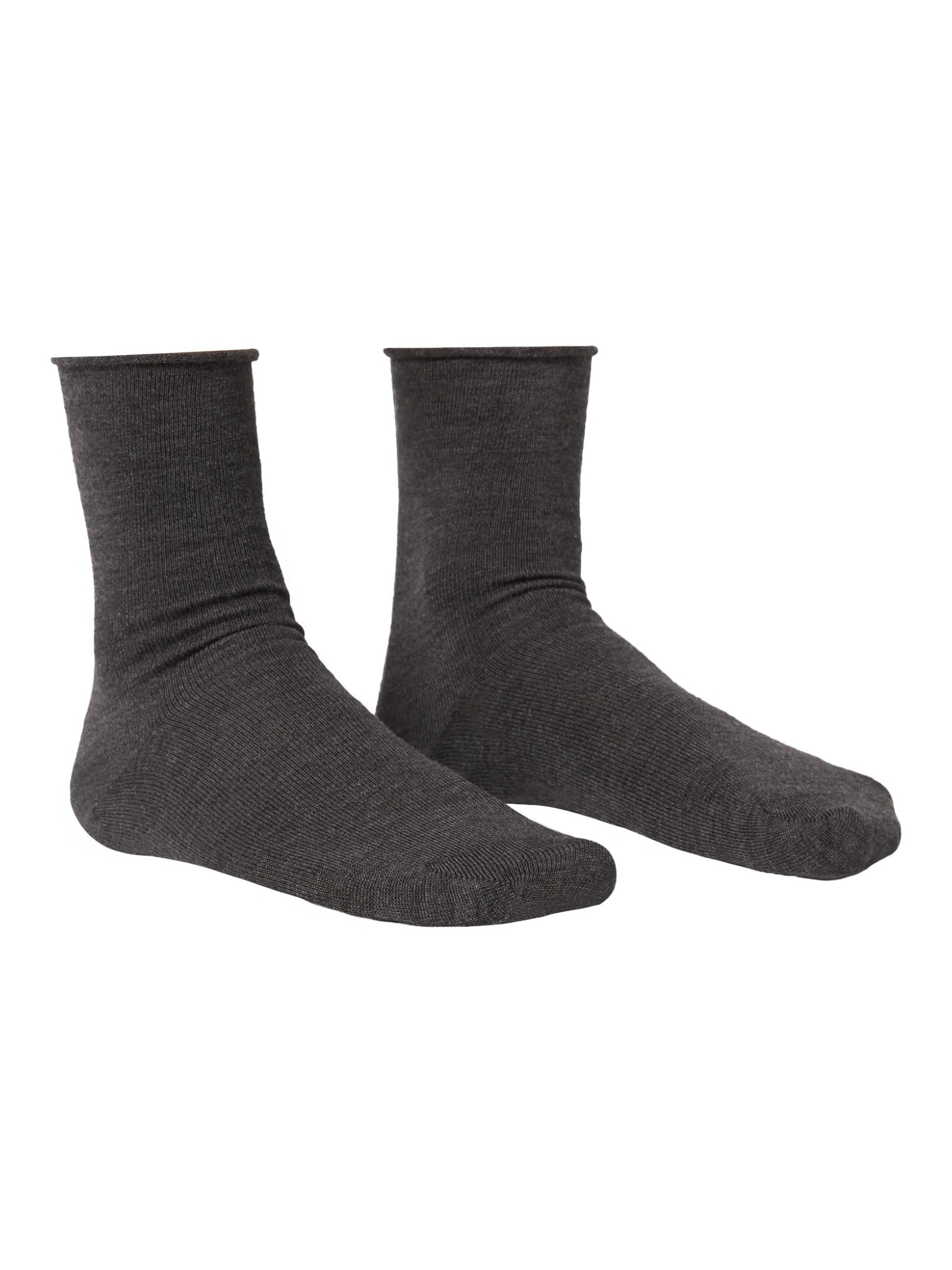 Meia Em Lã e Algodão Sem Punho Cinza Calzedonia