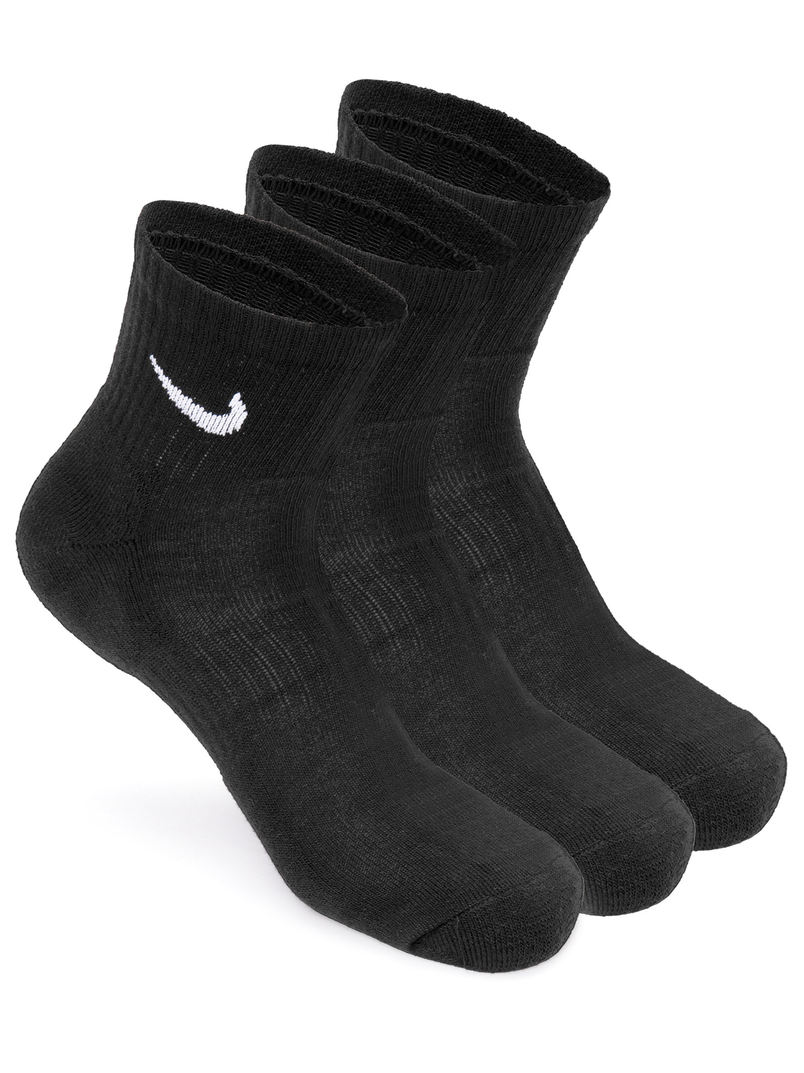 Meia Feminina Everyday Cush Ankle 3 Pares Preto Nike