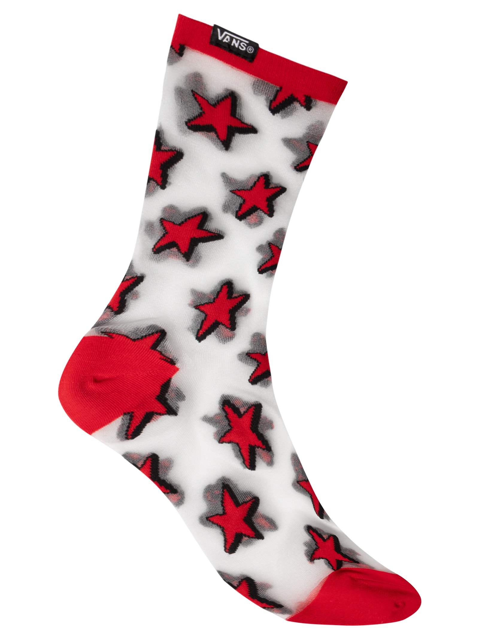 Meia Feminina Hazy Sheer Crew – Vermelho Vans