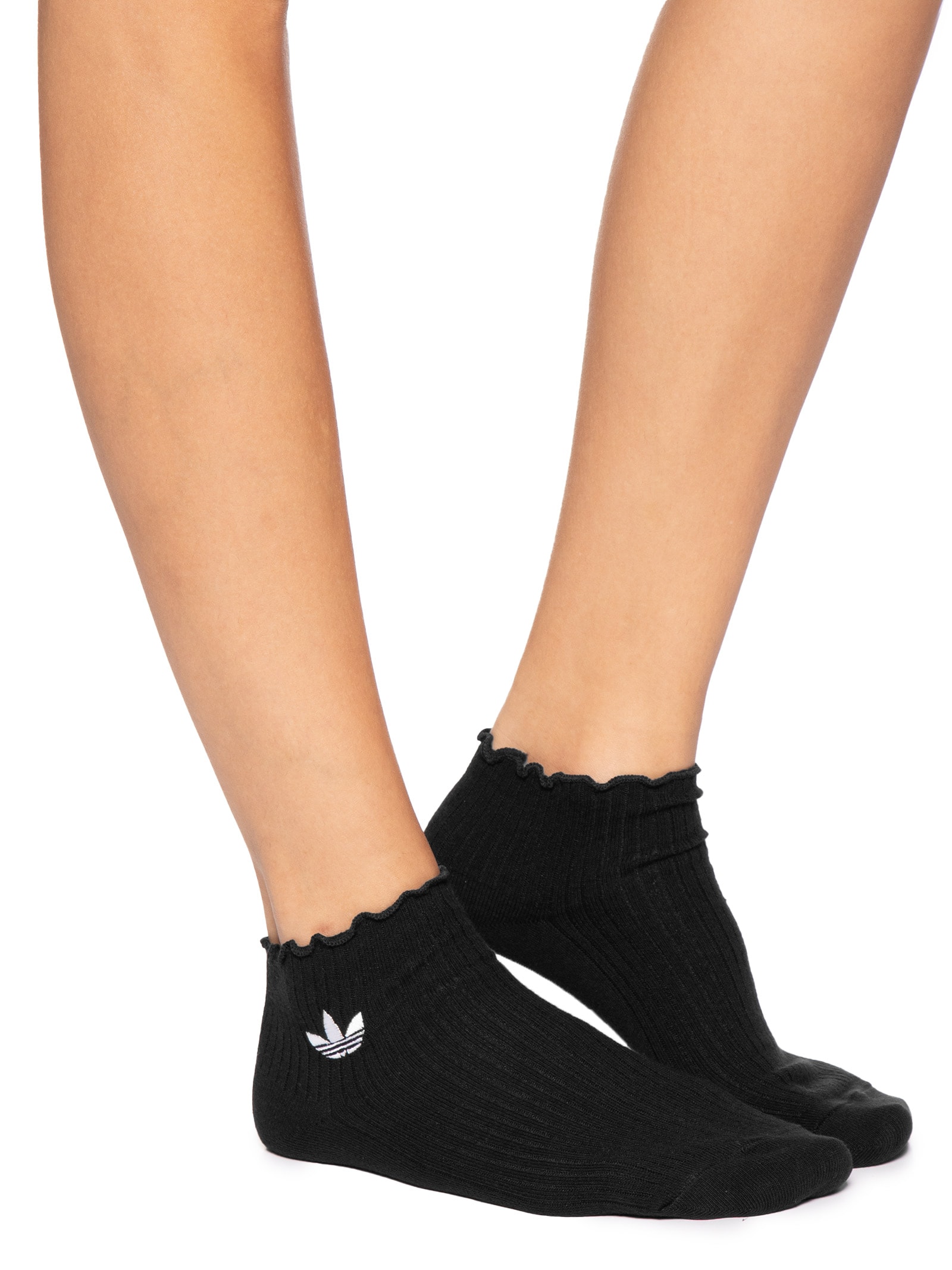 Meia Feminina Ruffle 1/4 2 Pares Branco Adidas Originals