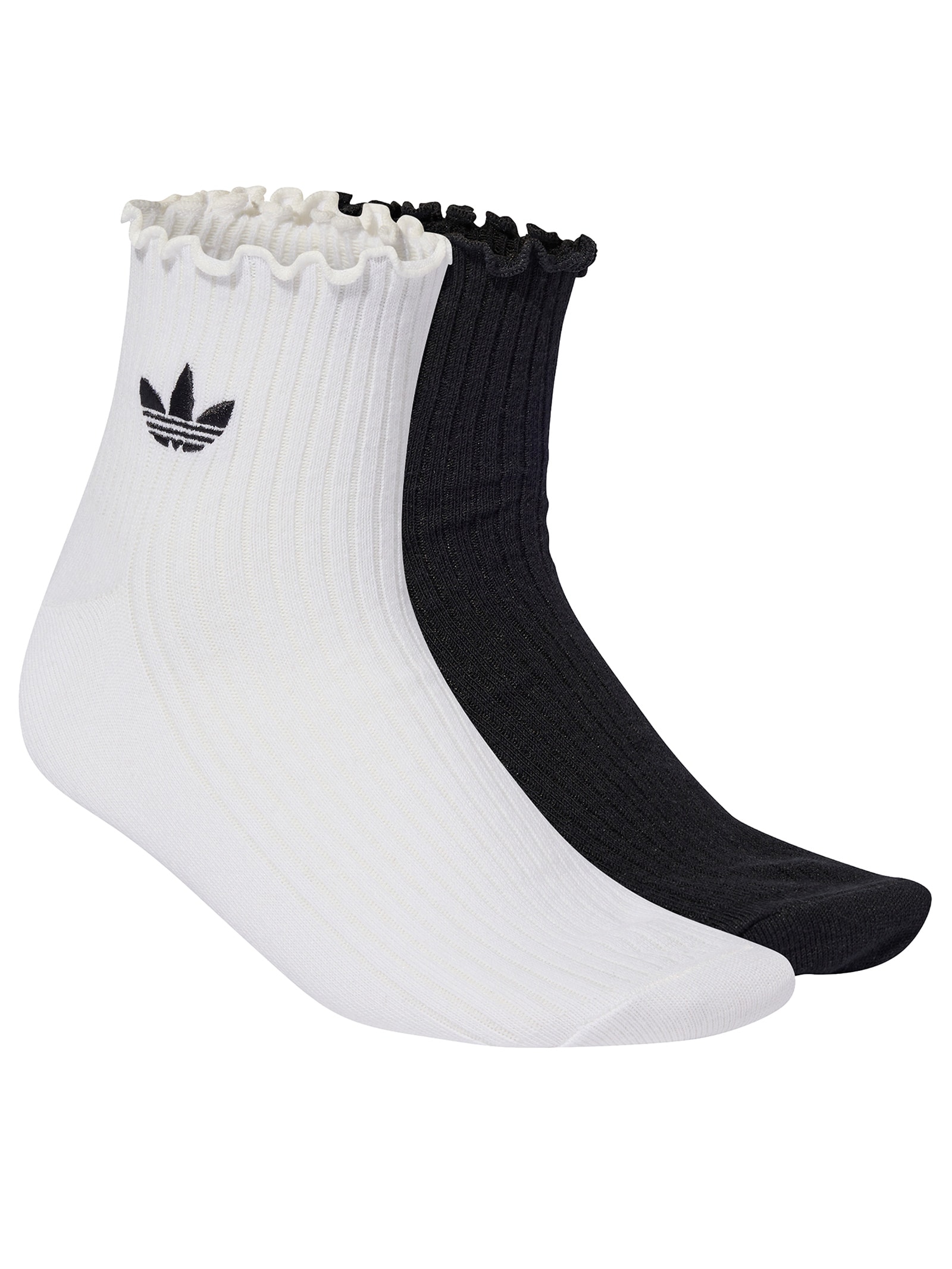 Meia Feminina Ruffle 1/4 2 Pares Branco Adidas Originals