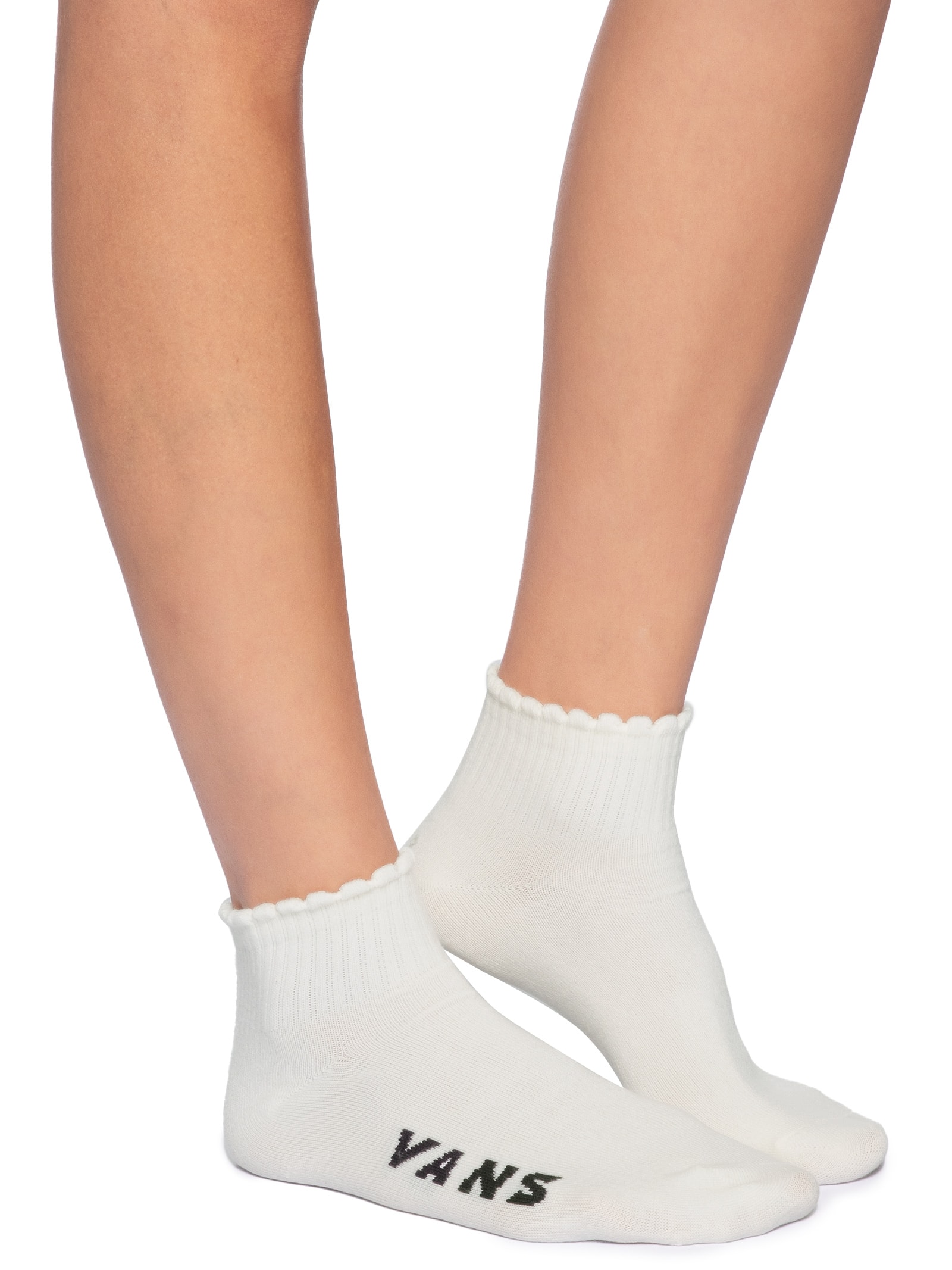 Meia Feminina Scallop Quarter Crew Branco Vans