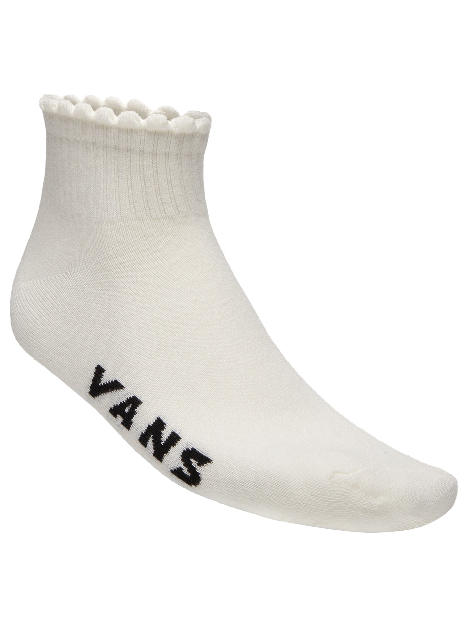 Meia Feminina Scallop Quarter Crew Branco Vans