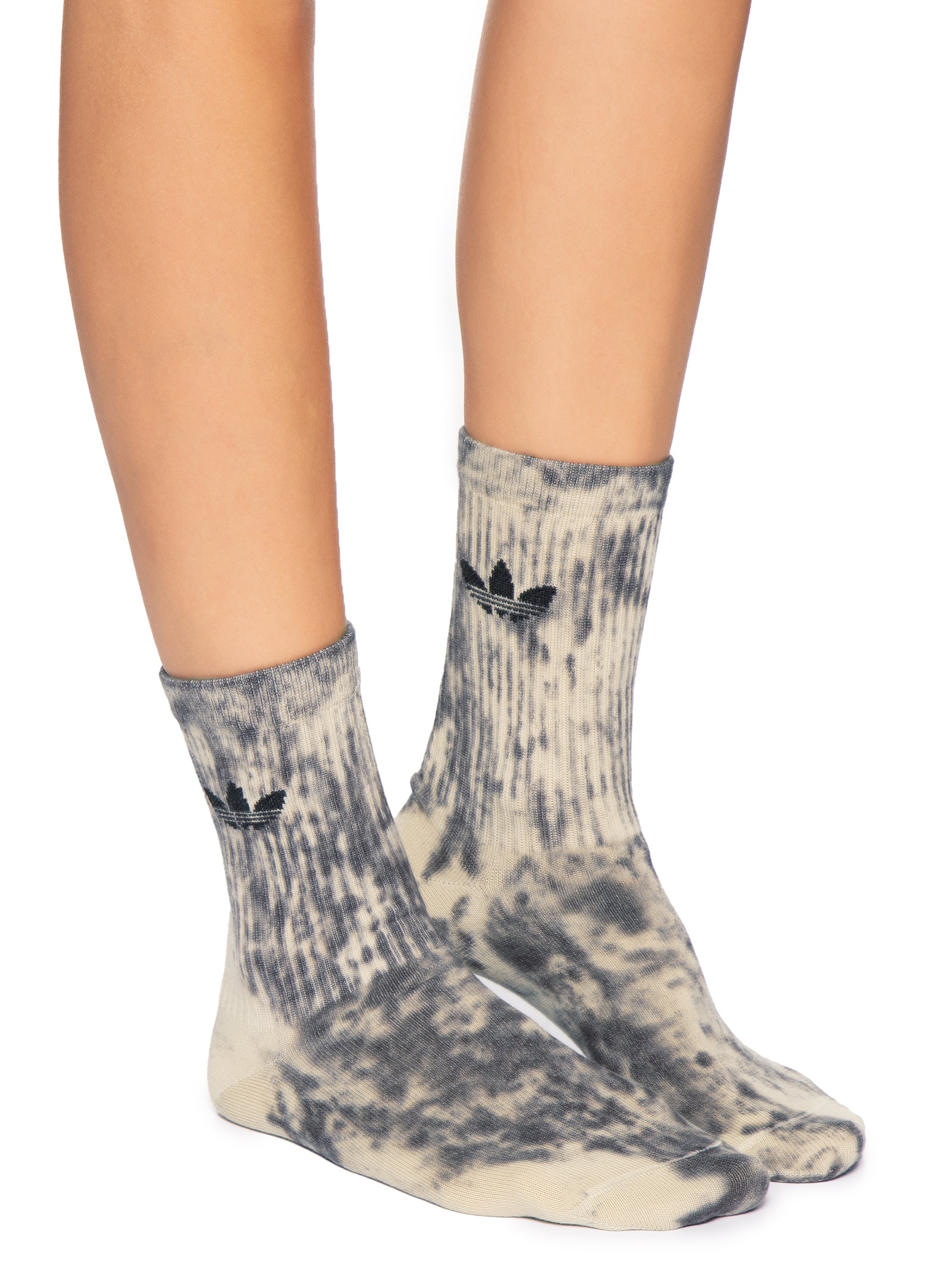 Meia feminina Tie Dye Crew S 3Pares Preto Adidas Originals