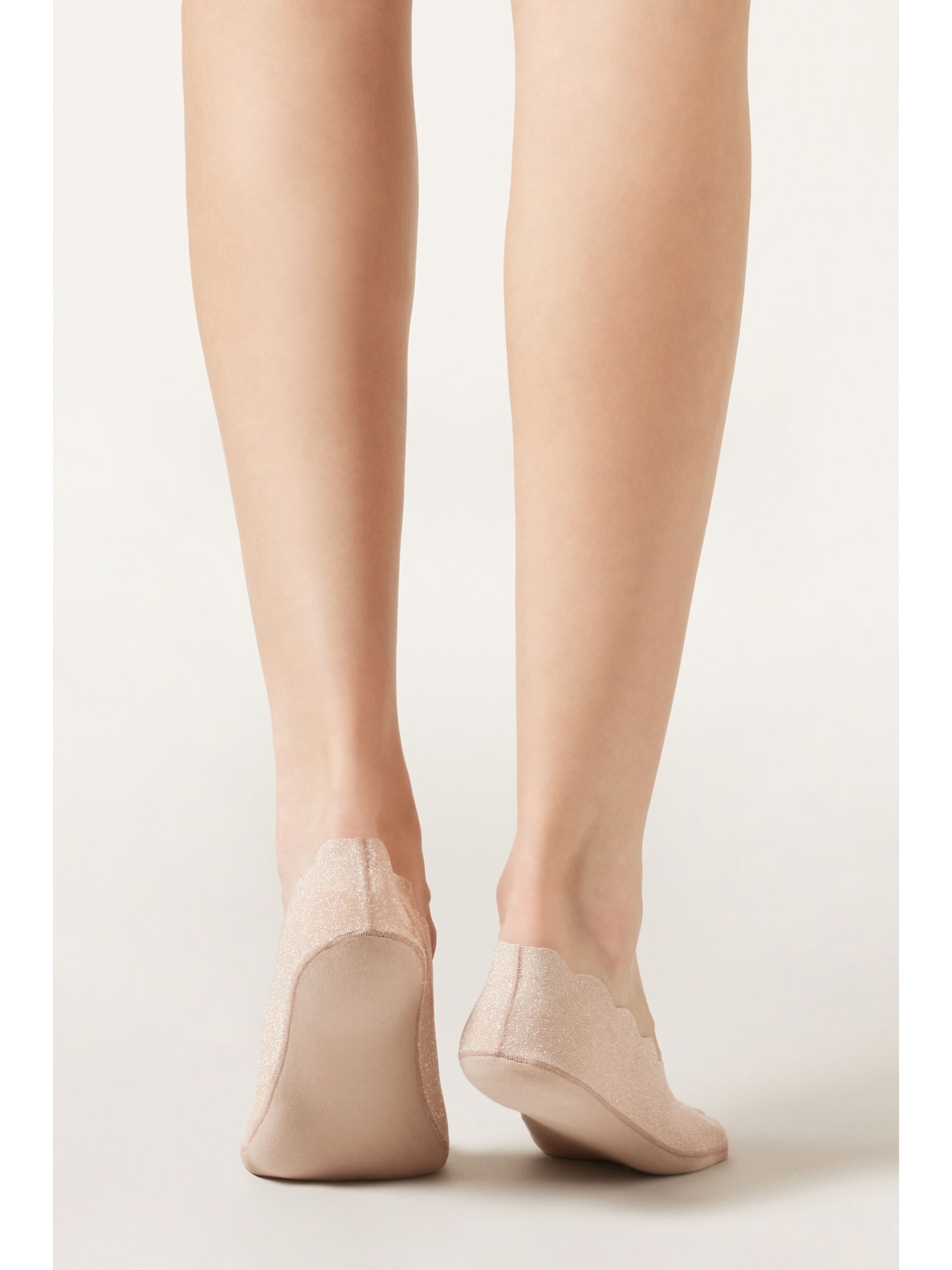 Meia Invisível Com Glitter Bege Calzedonia