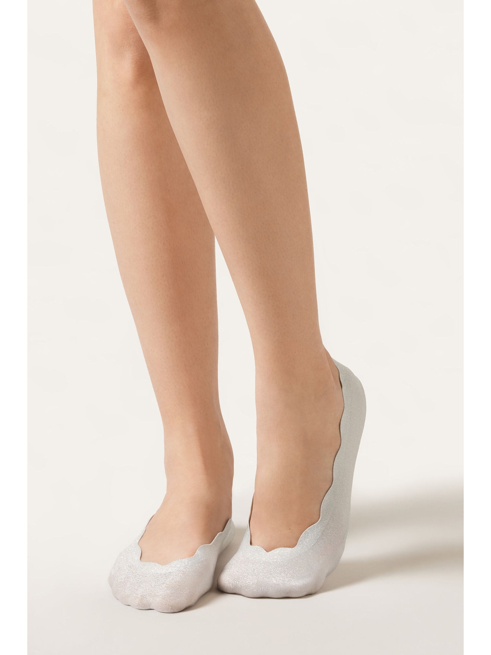 Meia Invisível Com Glitter Cinza Calzedonia