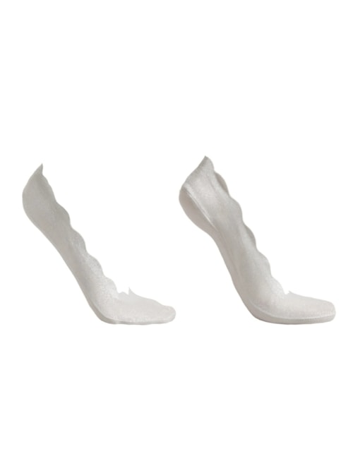 Meia Invisível Com Glitter – Cinza