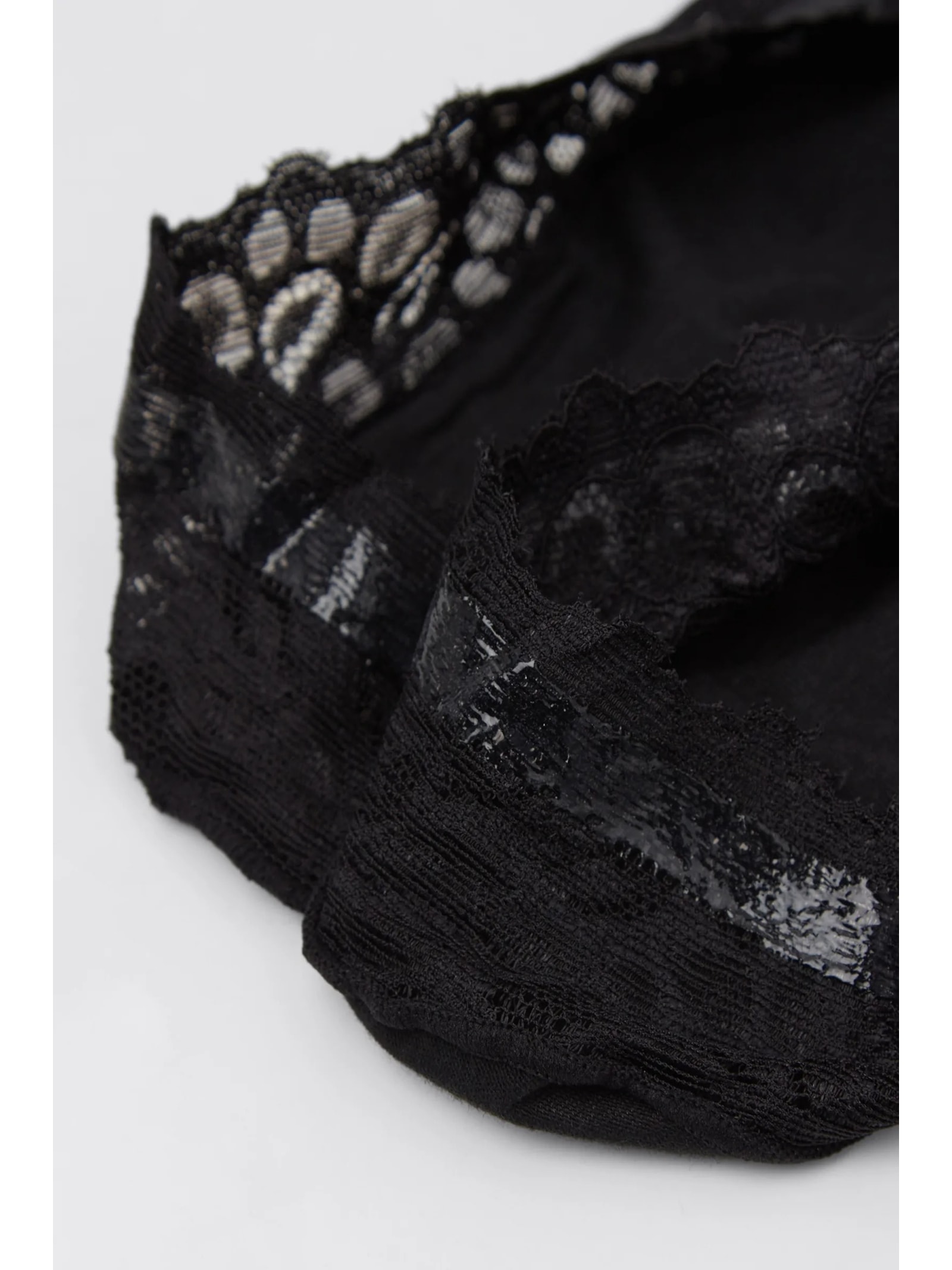 Meia Invisível Com Renda Preto Calzedonia