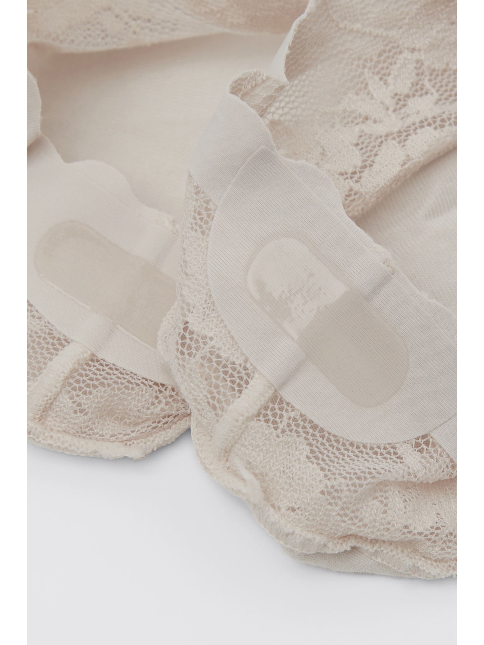 Meia Invisível Em Renda Off-White Calzedonia