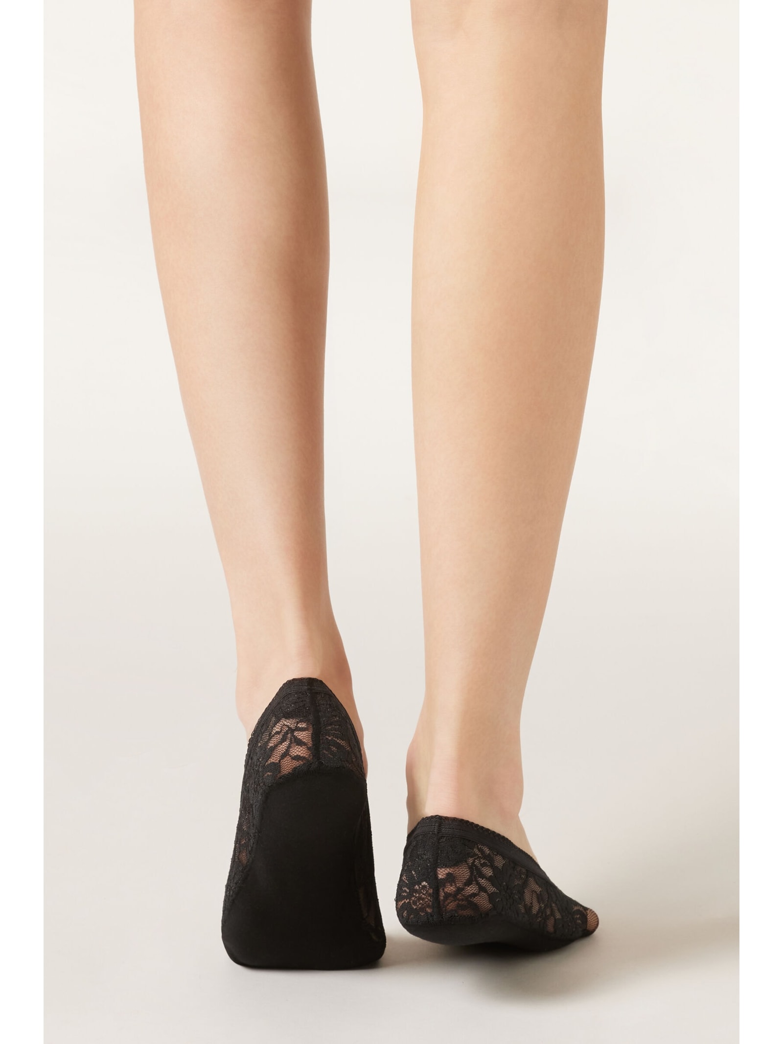 Meia Invisível Em Renda Preto Calzedonia