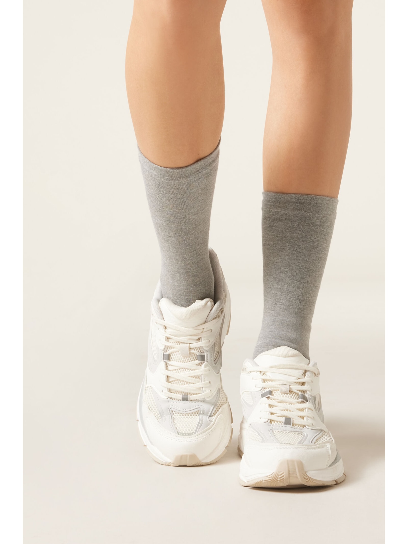 Meia Lisa Térmica Cinza Calzedonia