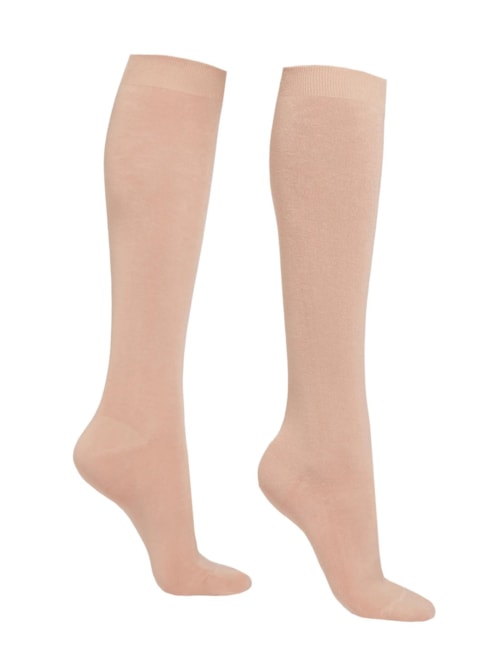 Meia Longa Com Cashmere – Rosa