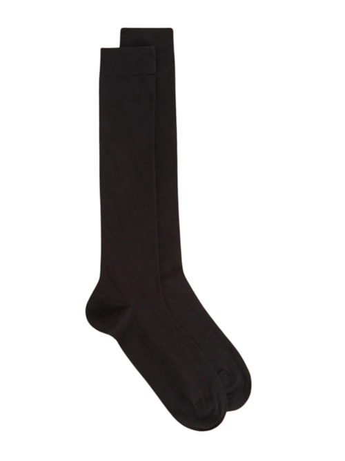 Meia Longa Em Algodão Elástico Masculina – Azul