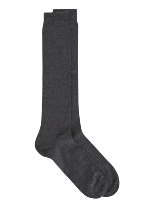 Meia Longa Em Algodão Quente Masculina – Cinza