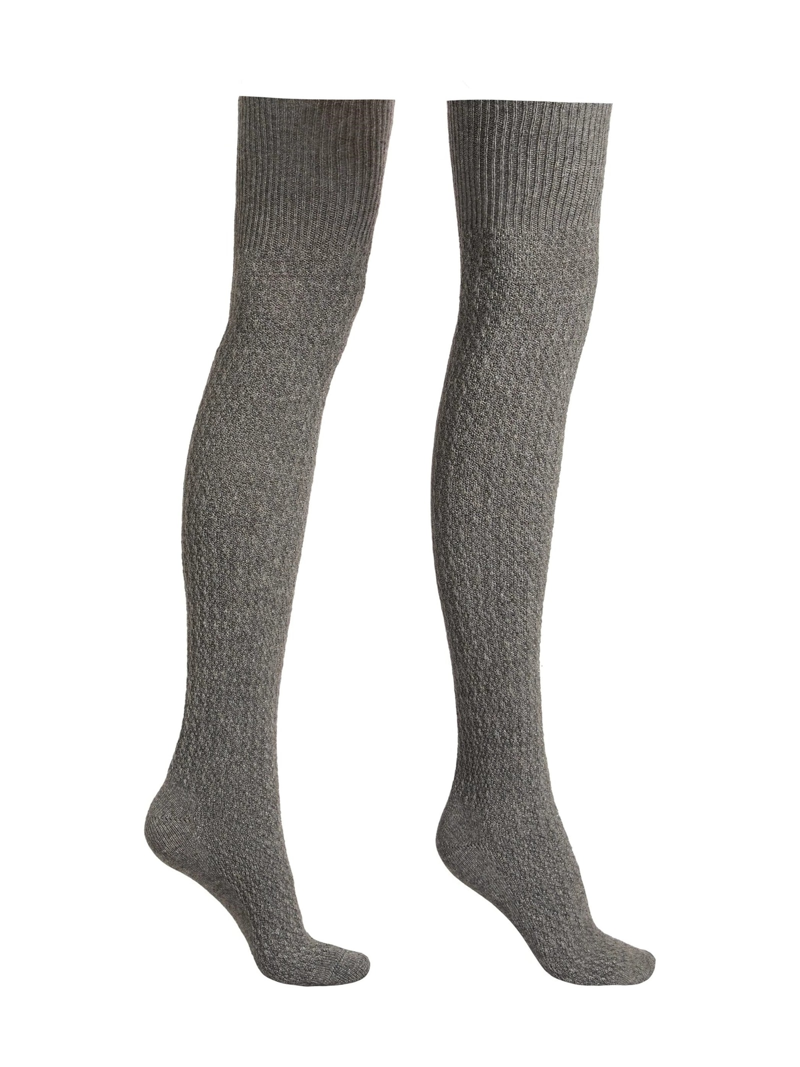 Meia Longuette Com Cashmere Cinza Calzedonia